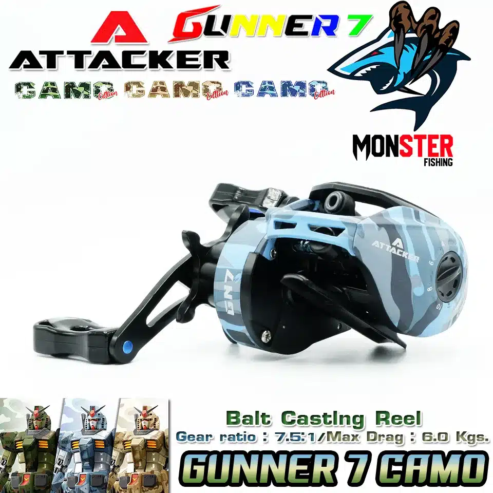 Mesin casting lure killler + rod camo pancing joran, Sports Equipment,  Fishing on Carousell